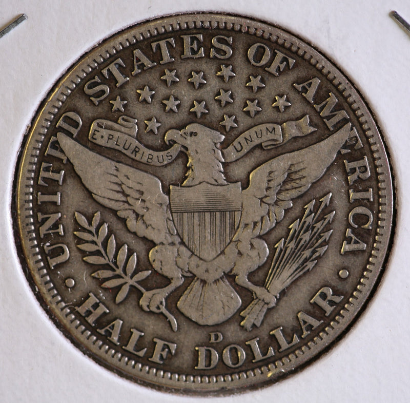 1915-D Barber Half Dollar. Nice Coin Fine Details. Store