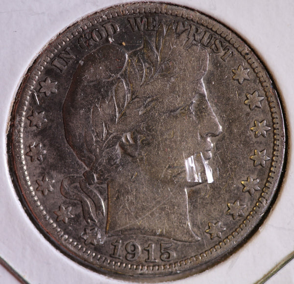 1915-S Barber Half Dollar. Nice Coin Fine Details. Store # 23081832