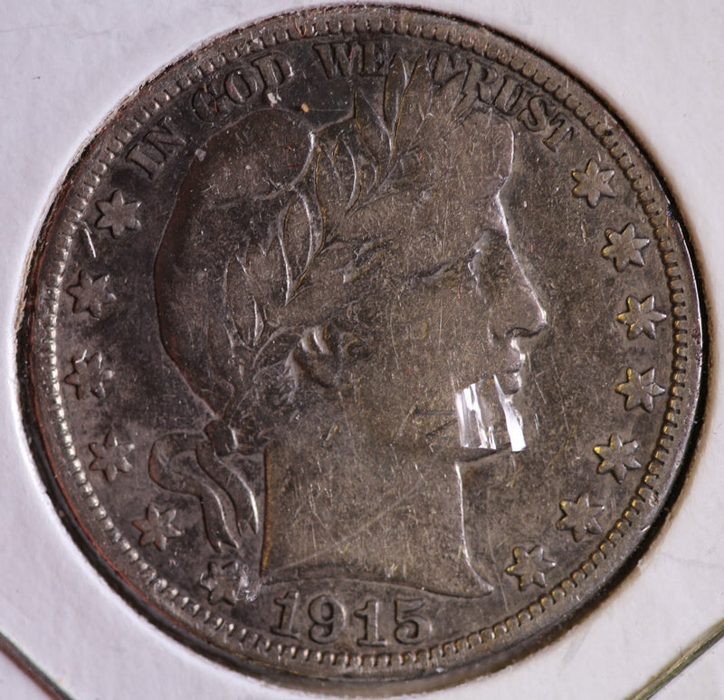 1915-S Barber Half Dollar. Nice Coin Fine Details. Store