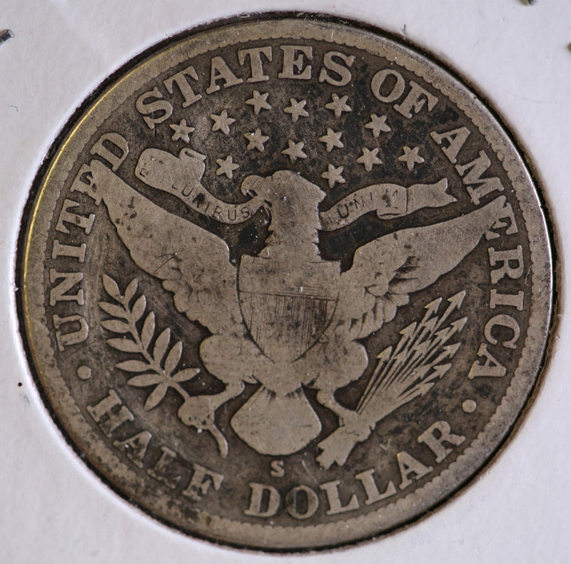 1915-S Barber Half Dollar. Nice Coin Fine Details. Store