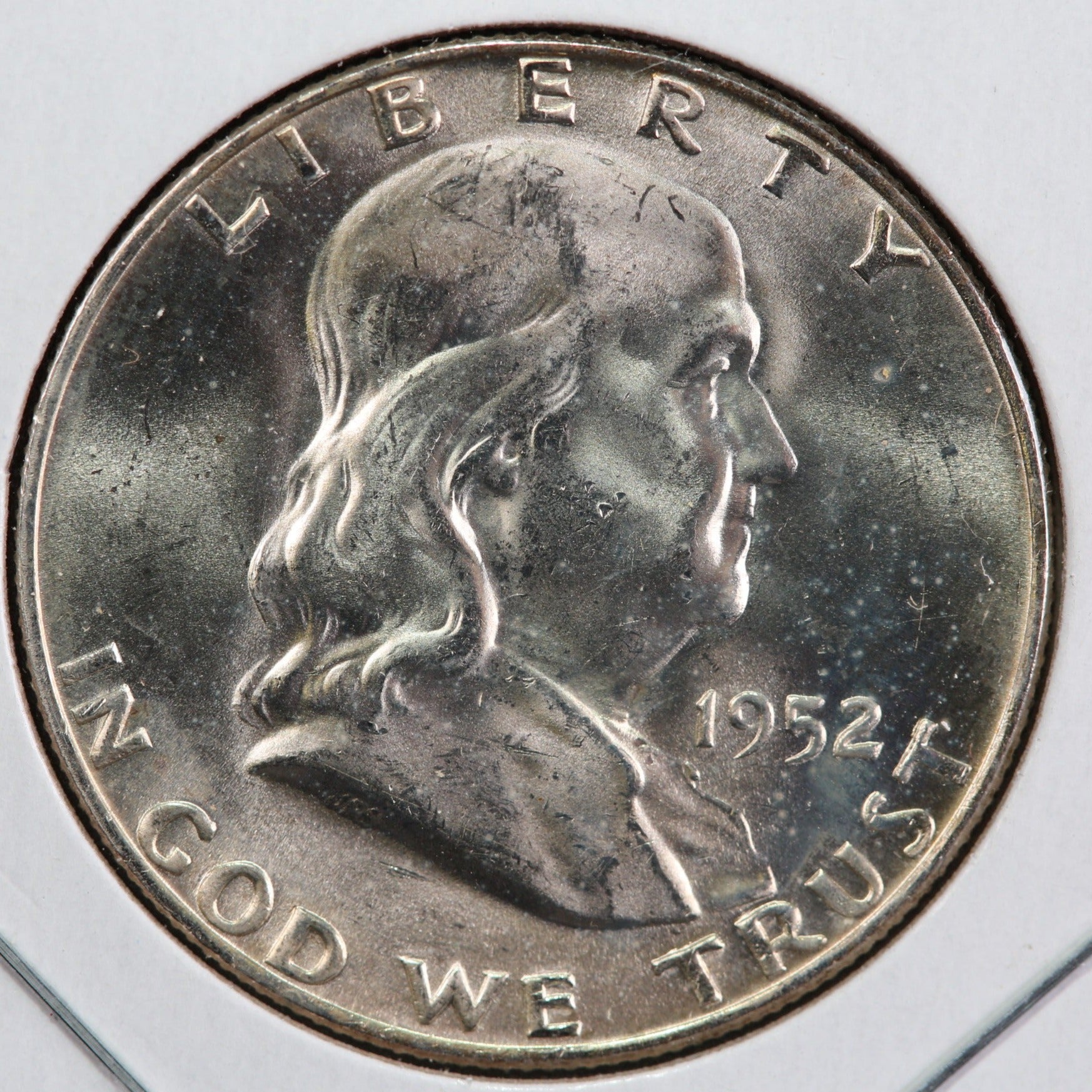 1952-D Franklin Half Dollar, Mint State Uncirculated Coin, Store #12998