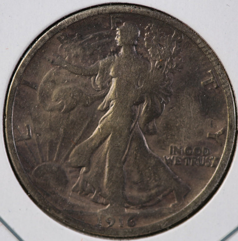 1916 Walking Liberty Half Dollar, Circulated VG+ Details. Store