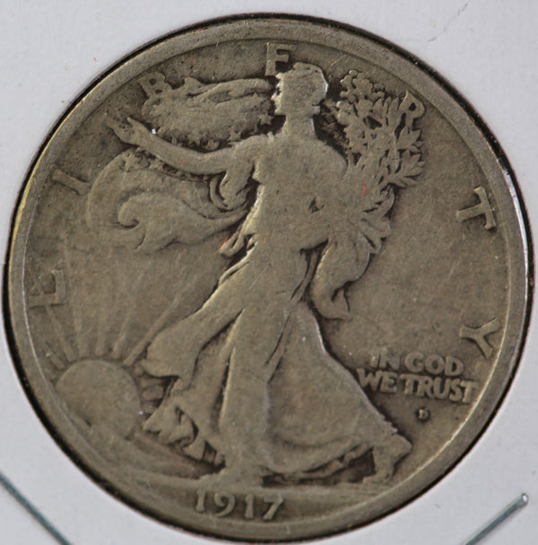 1917-D Walking Liberty Half Dollar, Circulated Coin Obv. Mint. Store #82409