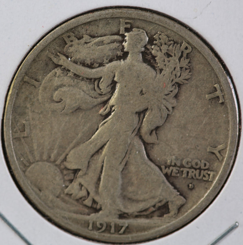 1917-D Walking Liberty Half Dollar, Circulated Coin Obv. Mint. Store