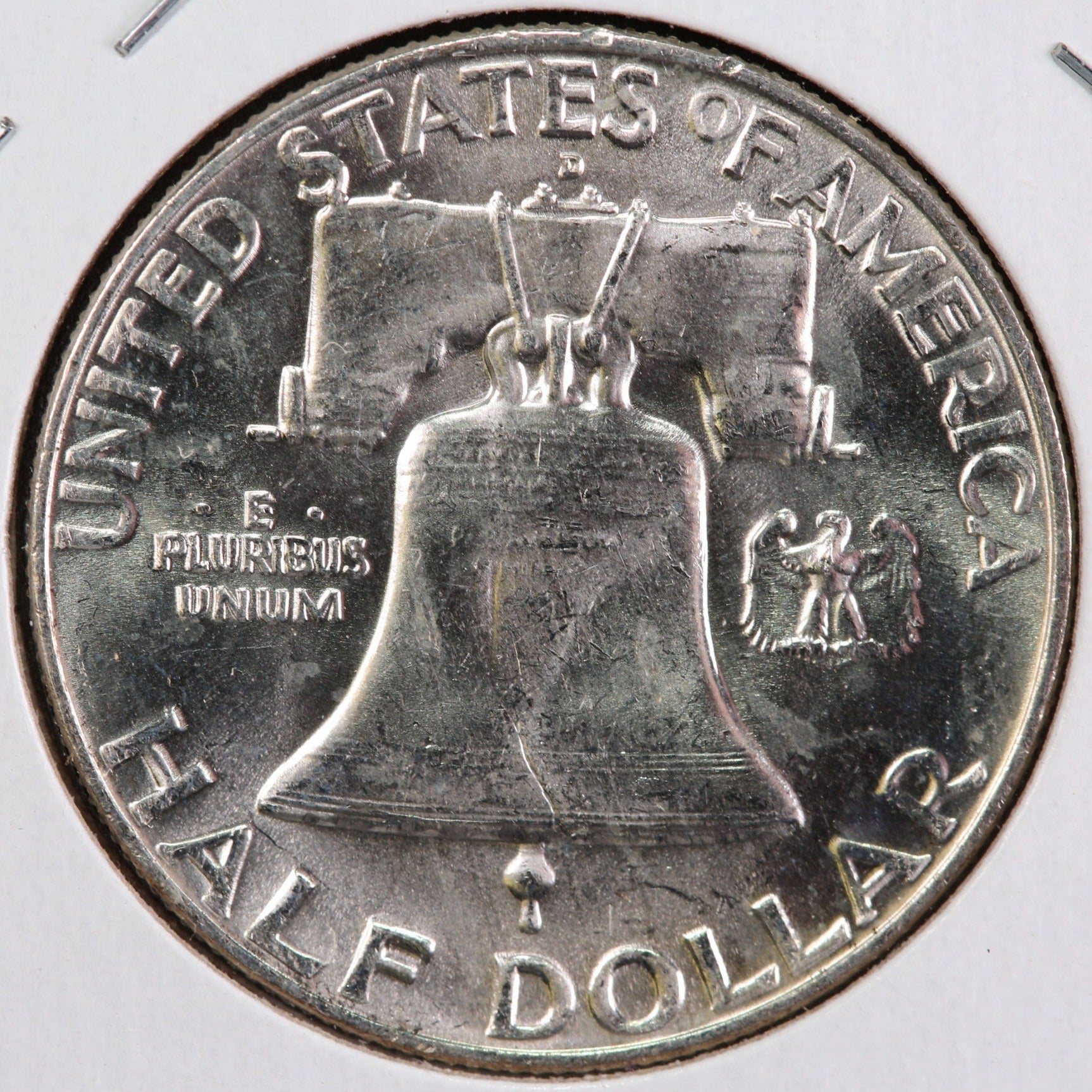 1957-D Franklin Half Dollar, Mint State Uncirculated Coin. Store #13018