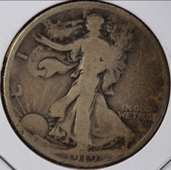 1919 Walking Liberty Half Dollar, Circulated Coin. Store #82420