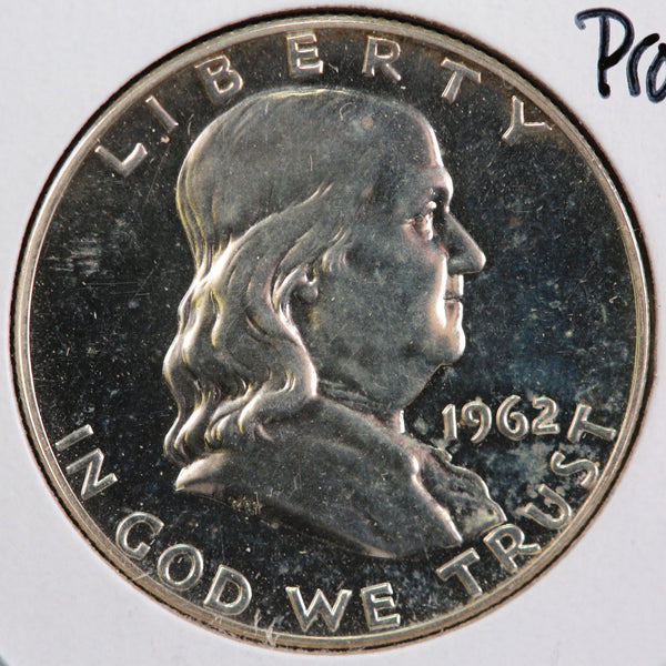 1962 Proof Franklin Half Dollar. Affordable Collectible Coin. Store #13034