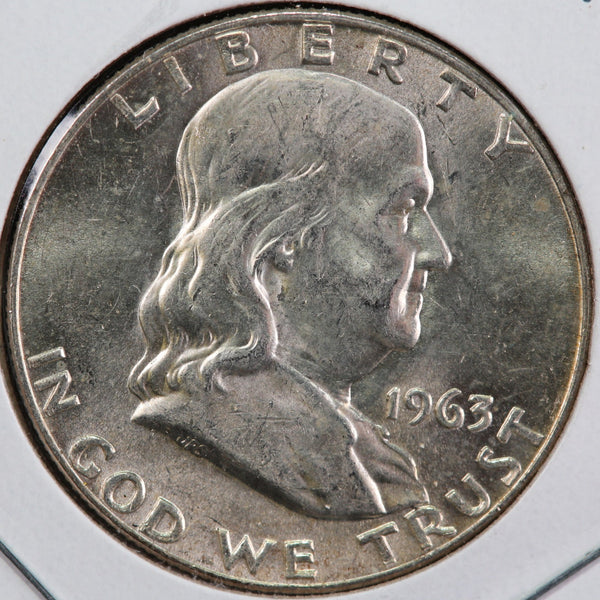 1963-D Franklin Half Dollar. Affordable Collectible Coin. Store #13037
