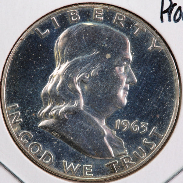 1963 Proof Franklin Half Dollar. Affordable Collectible Coin. Store #13043