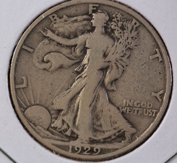 1929-S Walking Liberty Half Dollar, Circulated VG Details. Store #82441