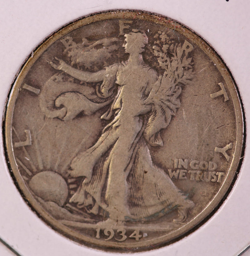 1934 Walking Liberty Half Dollar, Circulated Coin Fine+ Details. Store