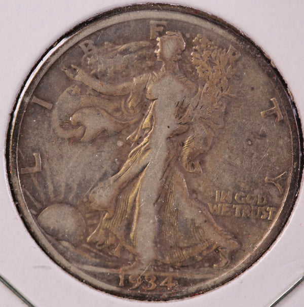 1934 Walking Liberty Half Dollar, Nice Circulated Coin. Store #82445