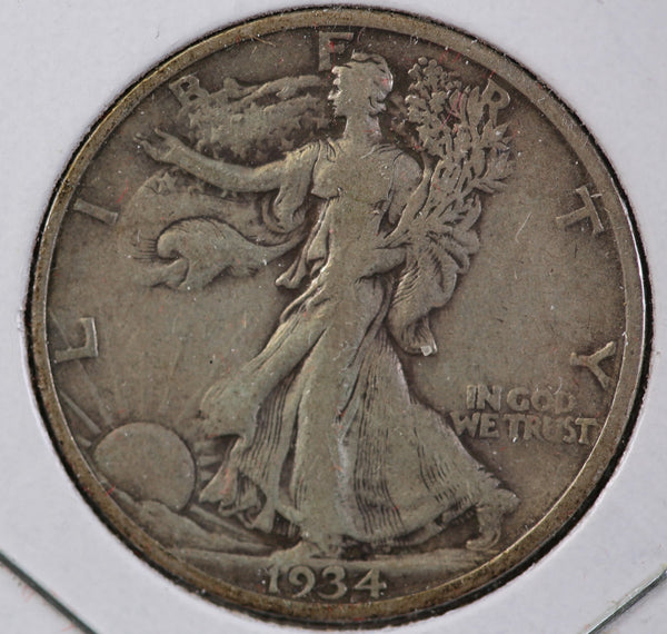 1934-S Walking Liberty Half Dollar, Affordable Circulated Coin. Store #82448