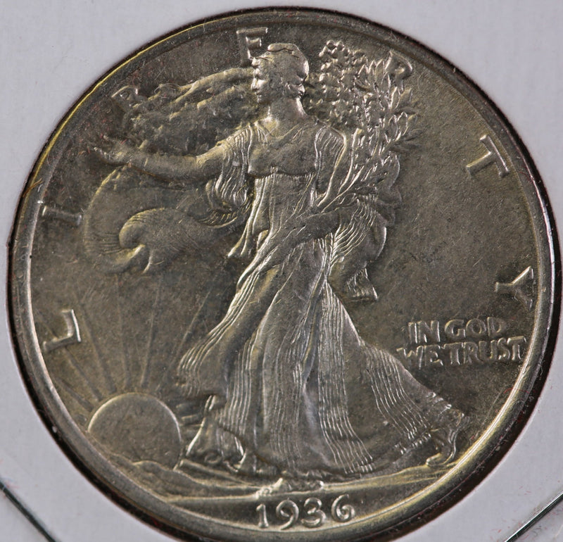 1936 Walking Liberty Half Dollar, Affordable Circulated Coin. Store