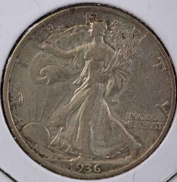 1936 Walking Liberty Half Dollar, Nice Coin VF Details. Store #82505