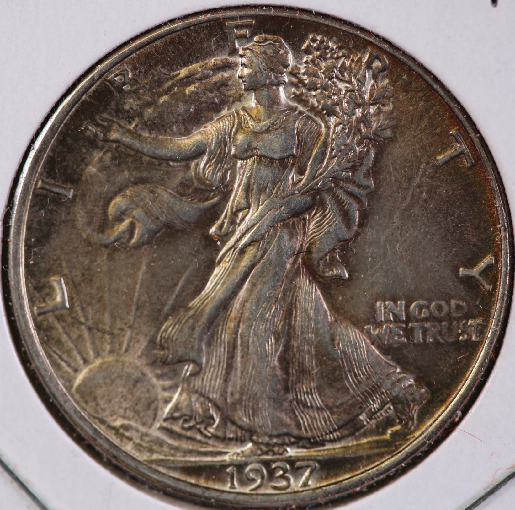 1937 Walking Liberty Half Dollar, About Uncirculated Coin. Store #82510