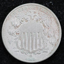 1866/66 Shield Nickel, Circulated Collectible Coin. Store