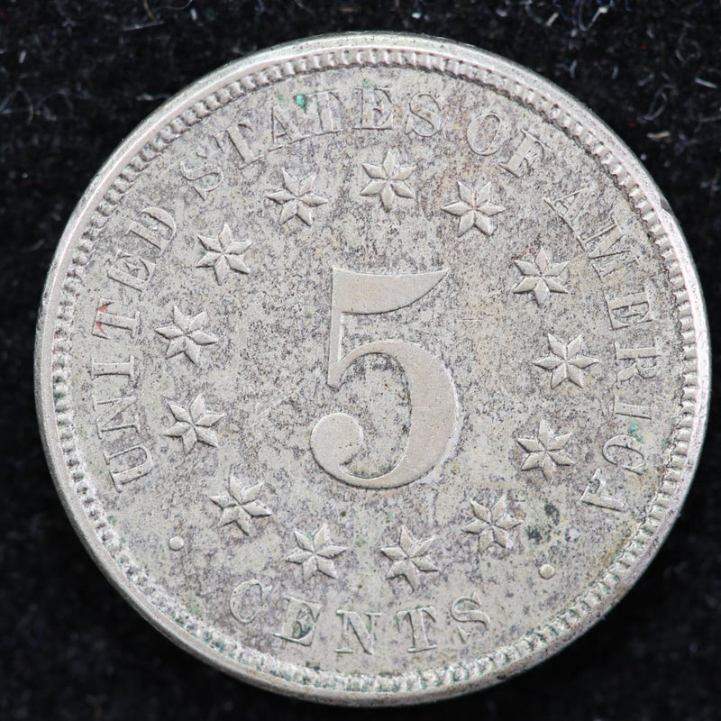 1870 Shield Nickel, Uncirculated Collectible Coin. Store