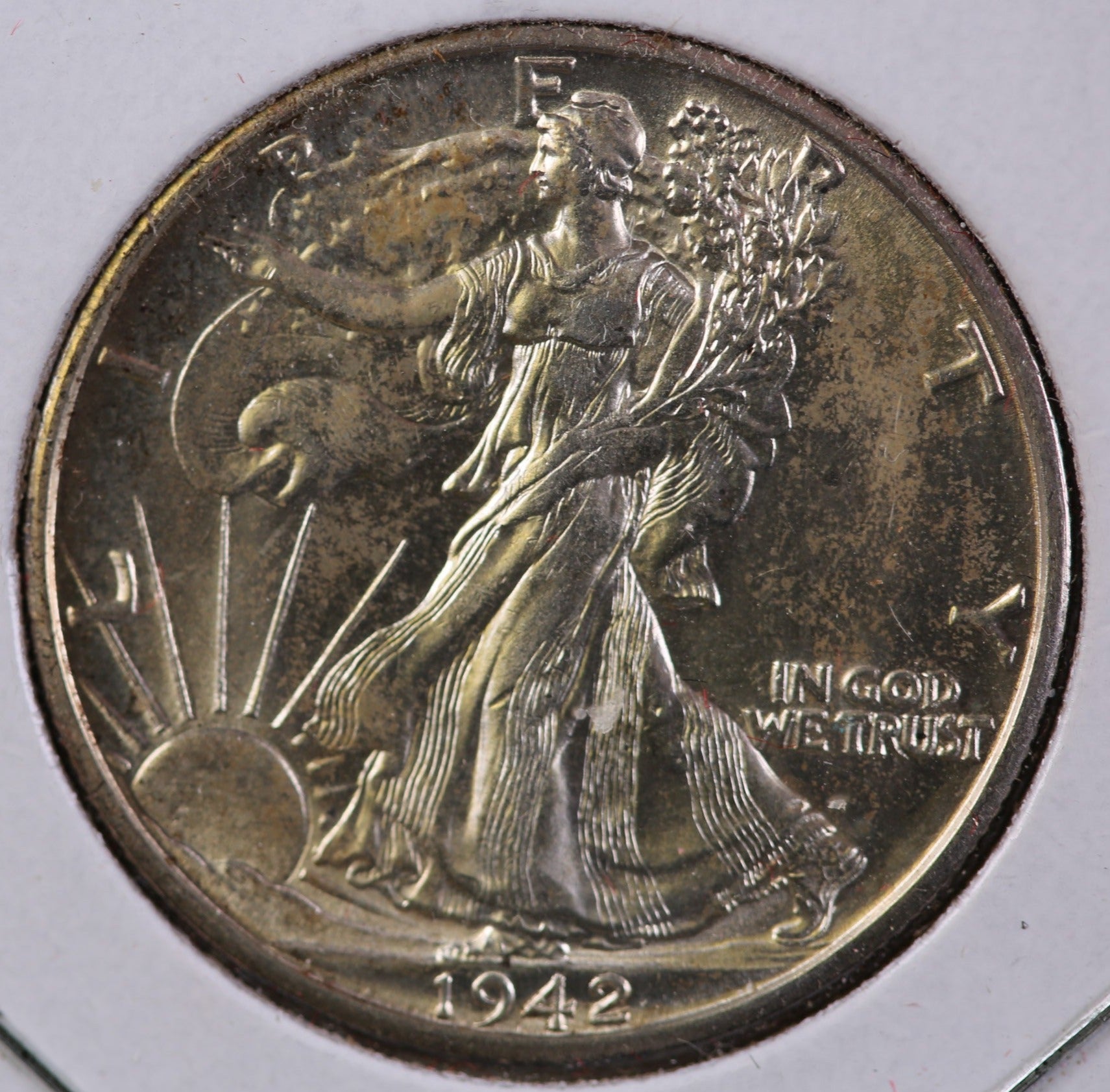 1942-D Walking Liberty Half Dollar, Mint State Uncirculated Coin, Store #HR1152