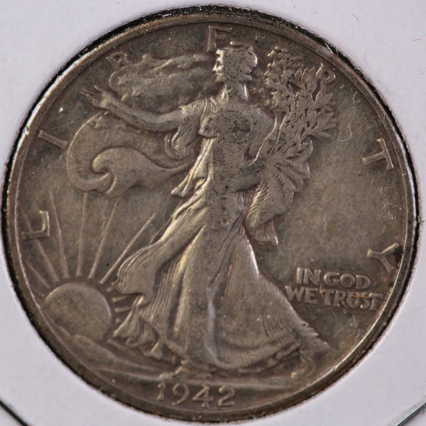 1942-S Walking Liberty Half Dollar, Nice Coin XF Details. Store #23082534