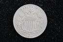 1876 Shield Nickel, Circulated Collectible Coin. Store