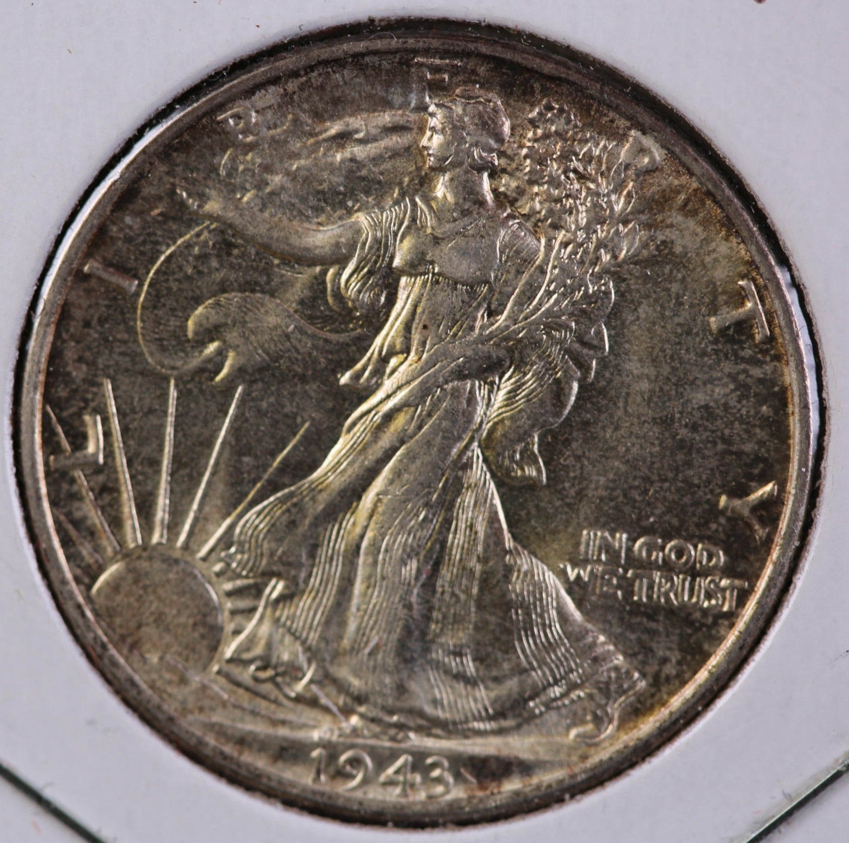 1943 Walking Liberty Half Dollar, Mint State Uncirculated Coin, Store #HR1153