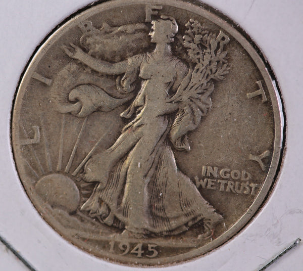 1945-D Walking Liberty Half Dollar, Affordable Circulated Coin. Store #23082545