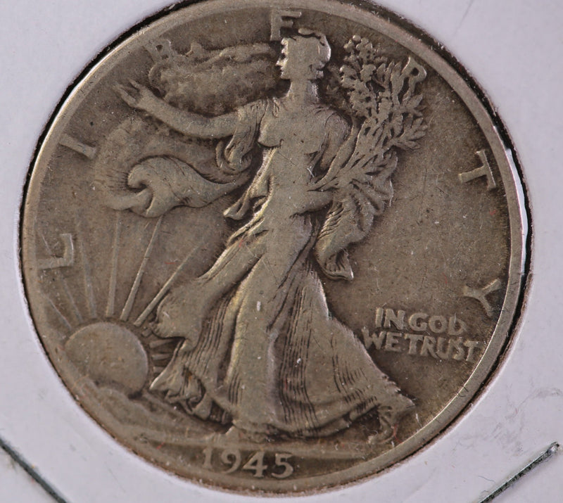 1945-D Walking Liberty Half Dollar, Affordable Circulated Coin. Store
