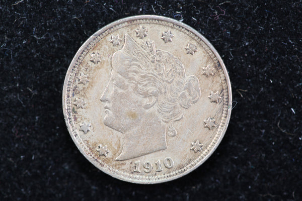1910 Liberty Nickel, Circulated Collectible Coin. Store #1269022