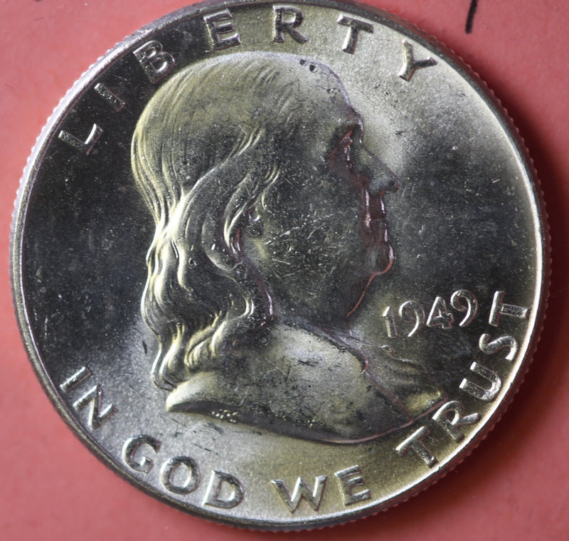 1949 Franklin Half Dollar, Nice Uncirculated Coin. Store