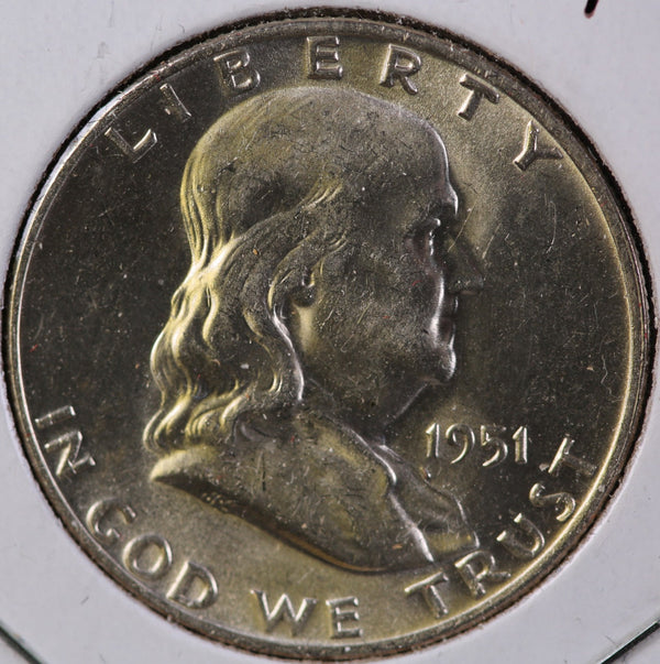 1951-D Franklin Half Dollar, Affordable Circulated Coin. Store #23082803