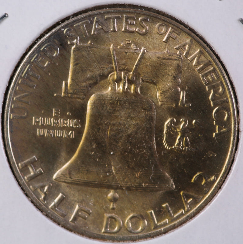 1952-D Franklin Half Dollar, Uncirculated Coin GEM BU Details. Store