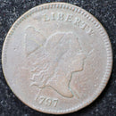 1797 Liberty Cap Half Cent, 1/1, Fine Circulated Coin, Store