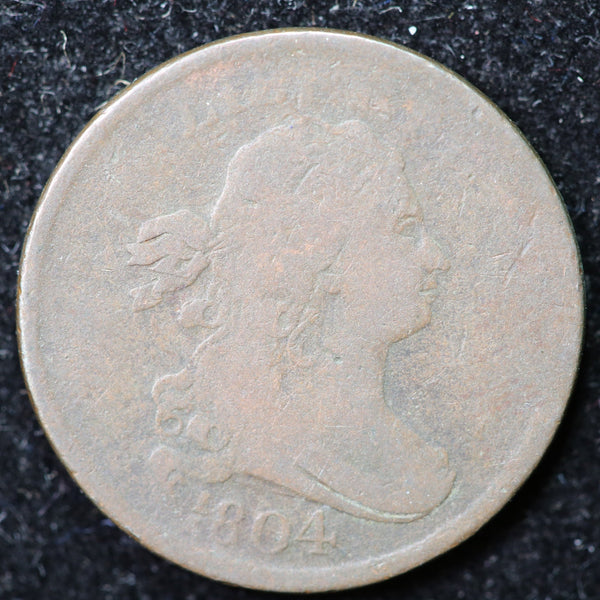 1804 Draped Bust Half Cent, Affordable Collectible Coin. Store #1269087