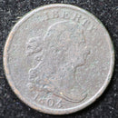 1804 Draped Bust Half Cent, Affordable Collectible Coin. Store