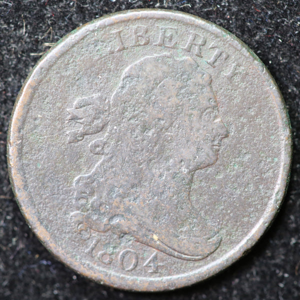 1804 Draped Bust Half Cent, Affordable Collectible Coin. Store #1269090