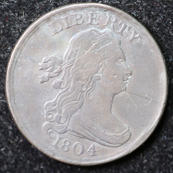 1804 Draped Bust Half Cent, Affordable Collectible Coin. Store #1269091