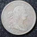 1806 Draped Bust Half Cent, Affordable Collectible Coin. Store