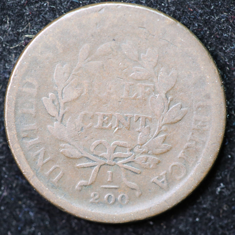 1808 Draped Bust Half Cent, Affordable Collectible Coin. Store