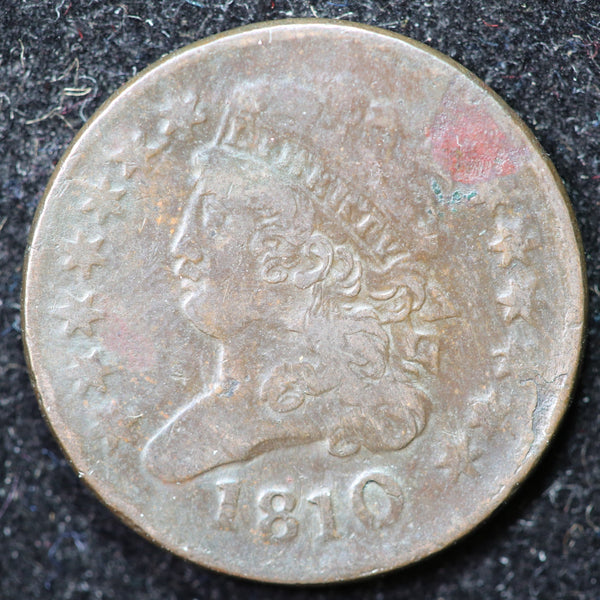 1810 Classic Head Half Cent, Affordable Collectible Coin. Store #1269101
