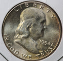 1954 Franklin Half Dollar, Uncirculated Coin Gem BU Details, Store