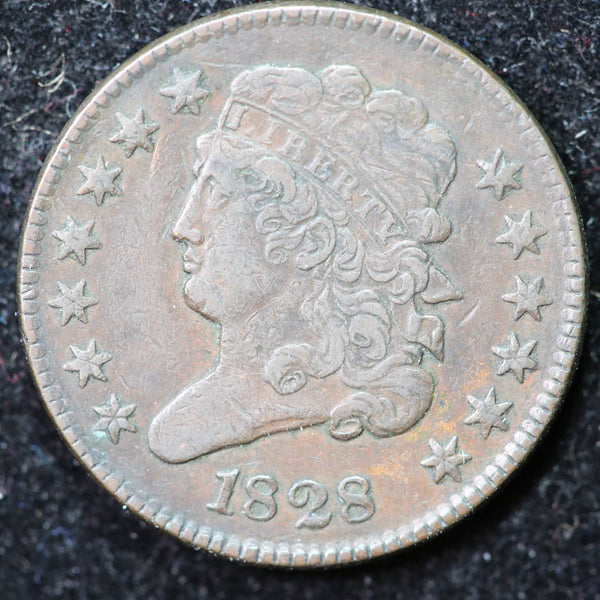 1828 Classic Head Half Cent, Affordable Collectible Coin. Store #1269106