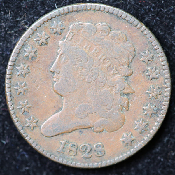 1828 Classic Head Half Cent, Affordable Collectible Coin. Store #1269108
