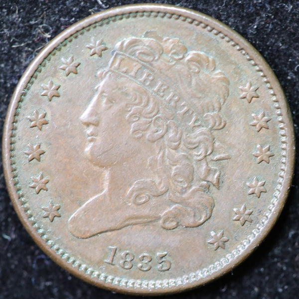 1835 Classic Head Half Cent, Affordable Collectible Coin. Store #1269113