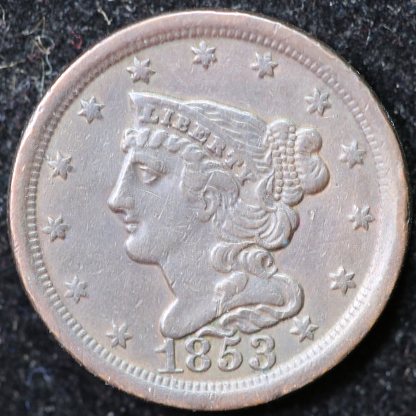 1853 Coronet Half Cent, Affordable Collectible Coin. Store #1269116