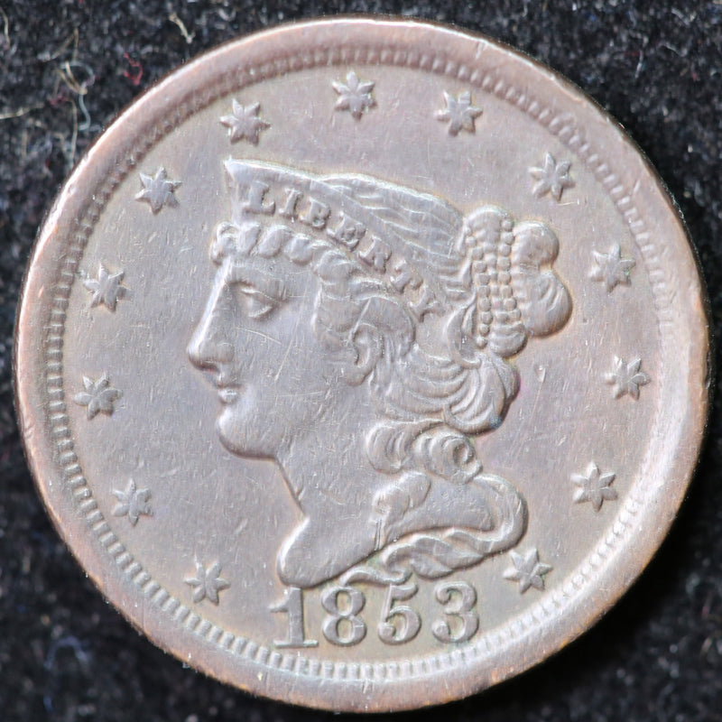 1853 Coronet Half Cent, Affordable Collectible Coin. Store
