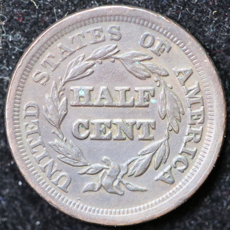 1853 Coronet Half Cent, Affordable Collectible Coin. Store