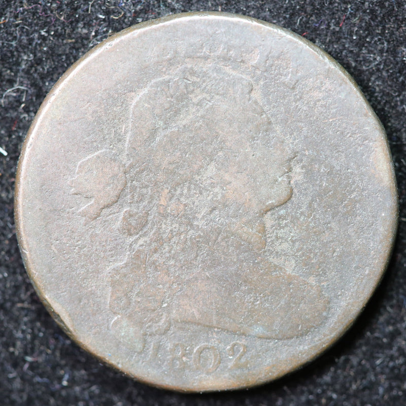 1802 Draped Bust Cent, Affordable Collectible Coin. Store