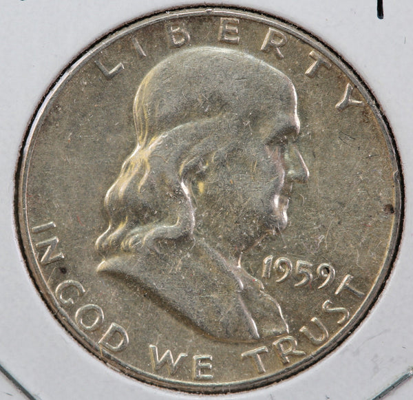 1959 Franklin Half Dollar, Affordable Circulated Coin, Store #23082915