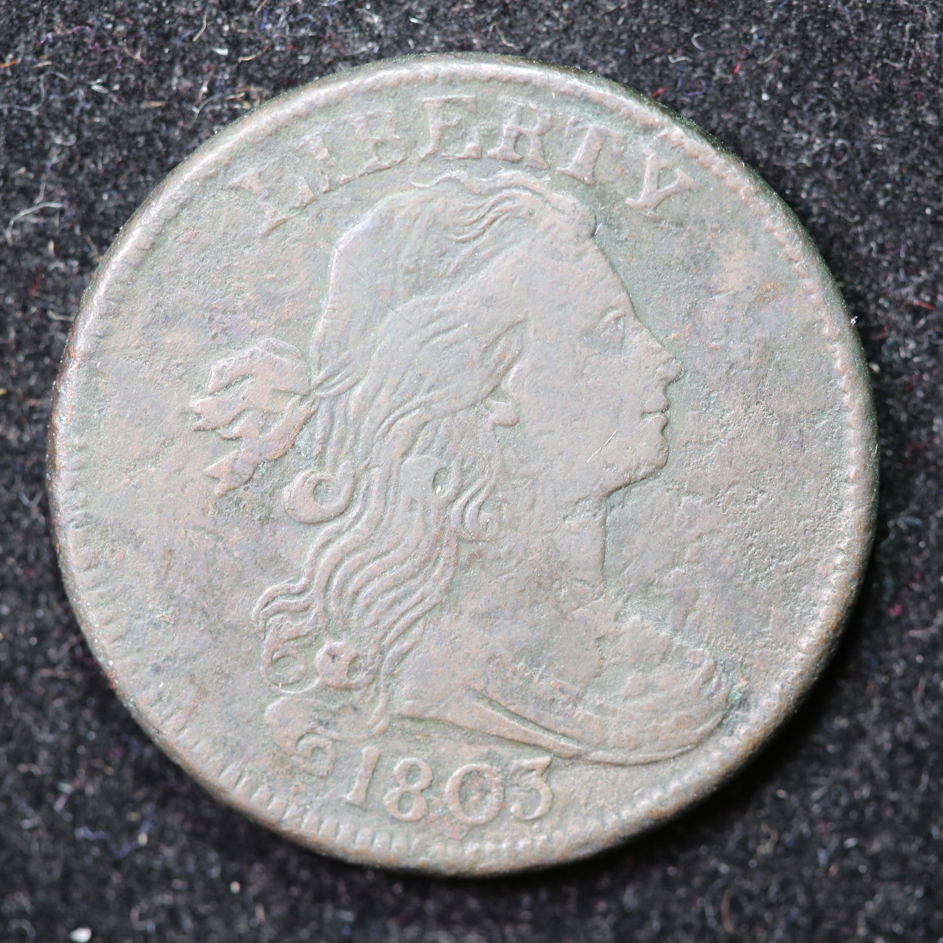 1803 Draped Bust Cent, Very Fine Circulated Coin, Details, Store #1269146